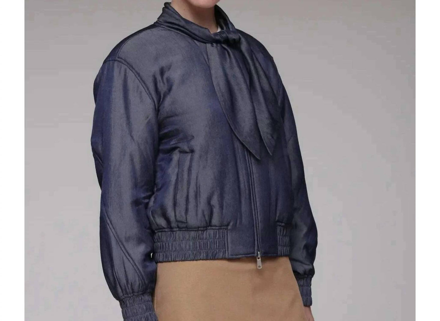 Schal mit Chambray-Jacke