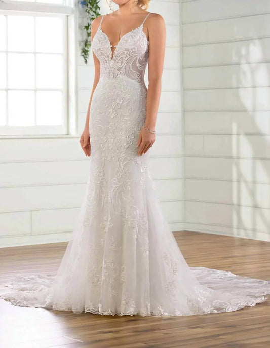 Beaded Fit-and-flare Wedding Dress