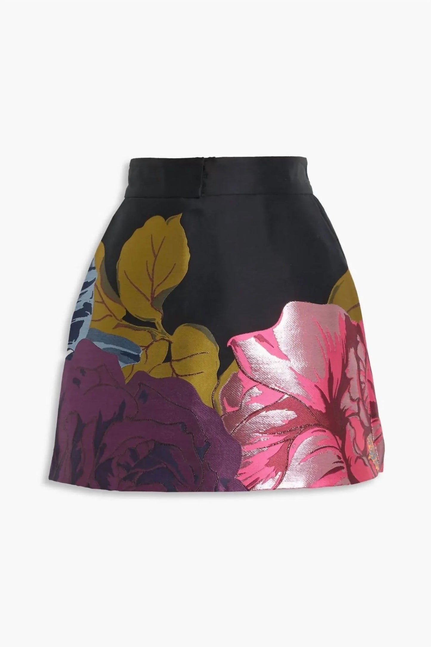Metallic-Jacquard-Skort mit Blumenmuster
