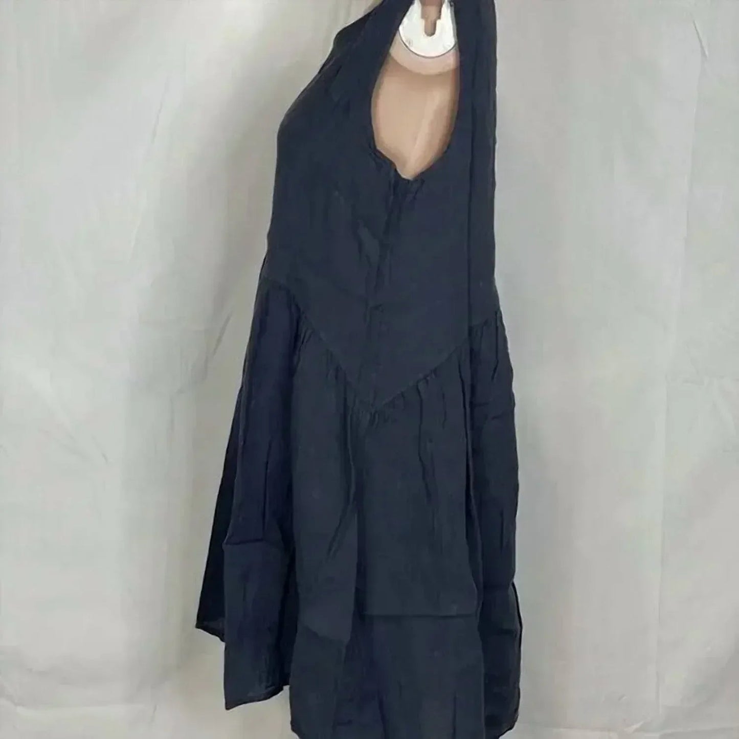 Linen Babydoll Mini Dress