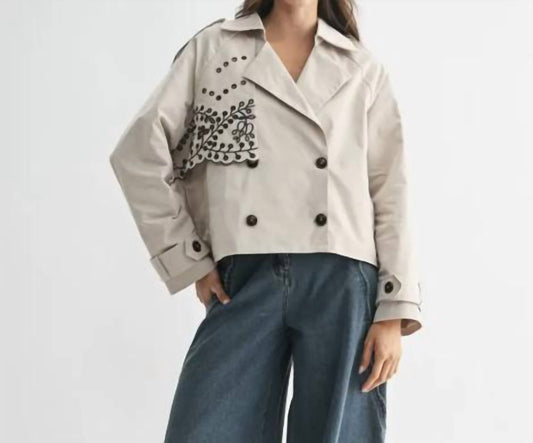 Embroidered Trench Jacket
