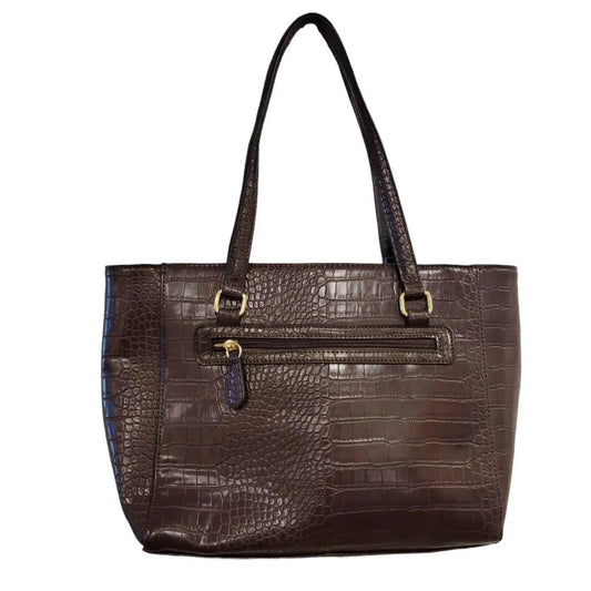 Croc-embossed Tote Bag