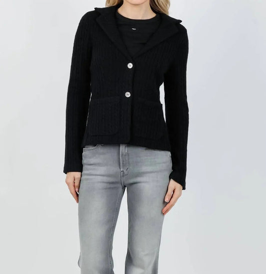 Casey Cashmere Cable Blazer