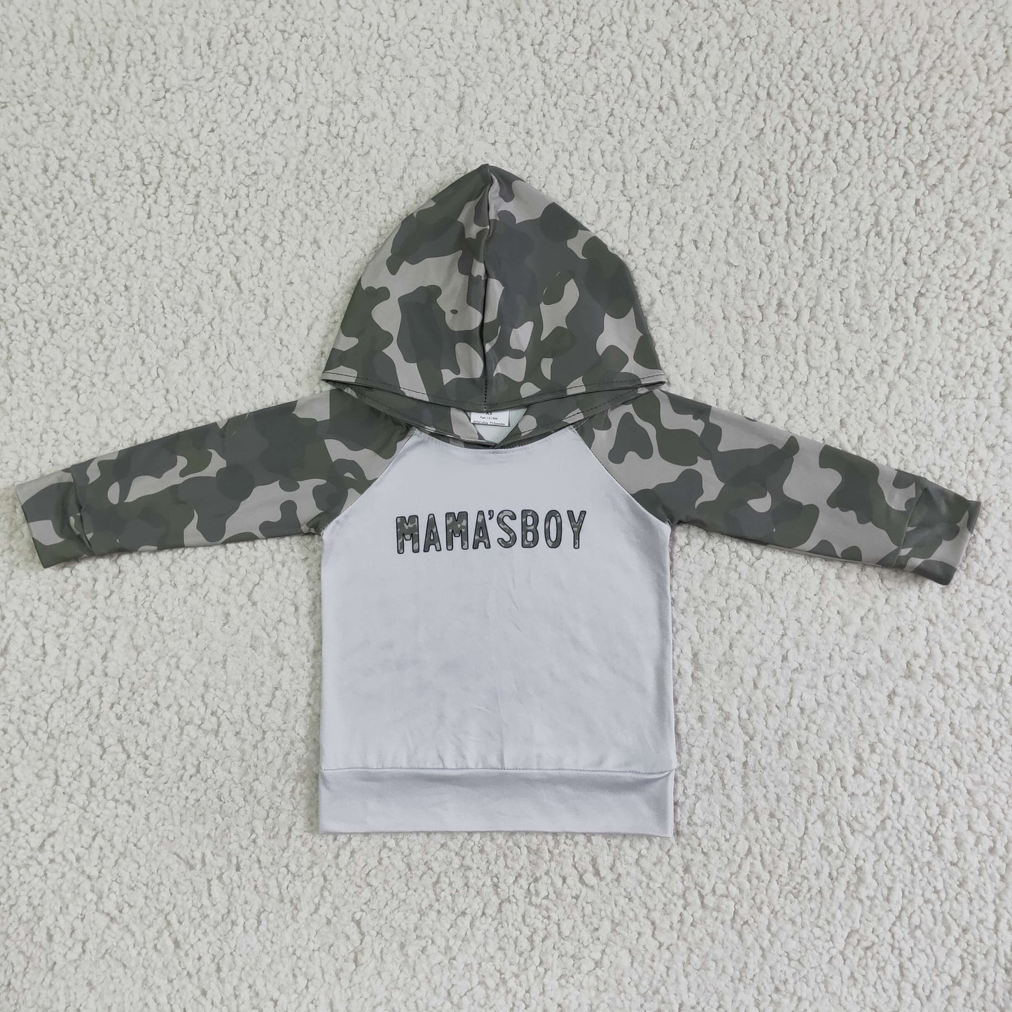 Mama's Boy Camo Langarm-Hoodie für Jungen