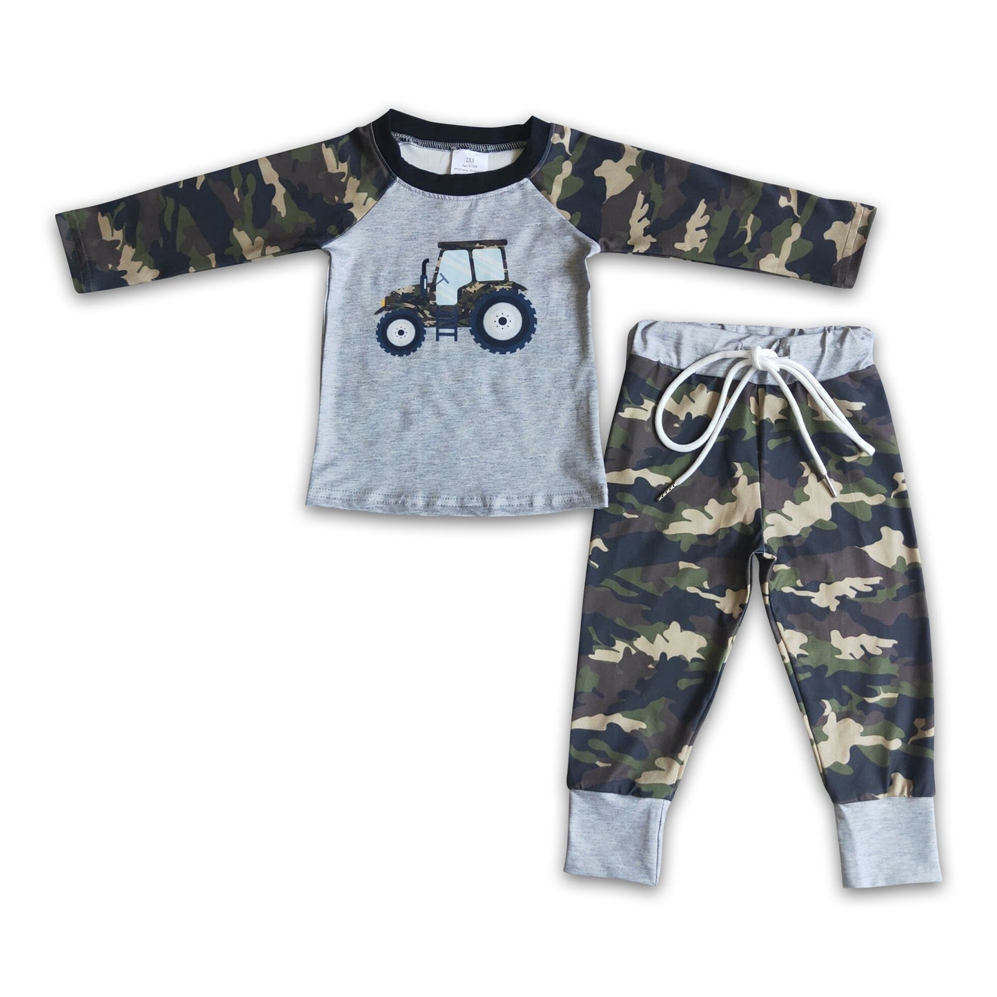 Jungen Lkw Tarnmuster Langes Outfit