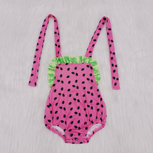 Mädchen Wassermelone Gürtel Strampler