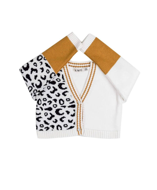 Women's Leopard Varsity Cardigan