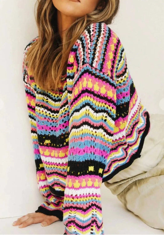 Crochet Long Sleeve Sweater