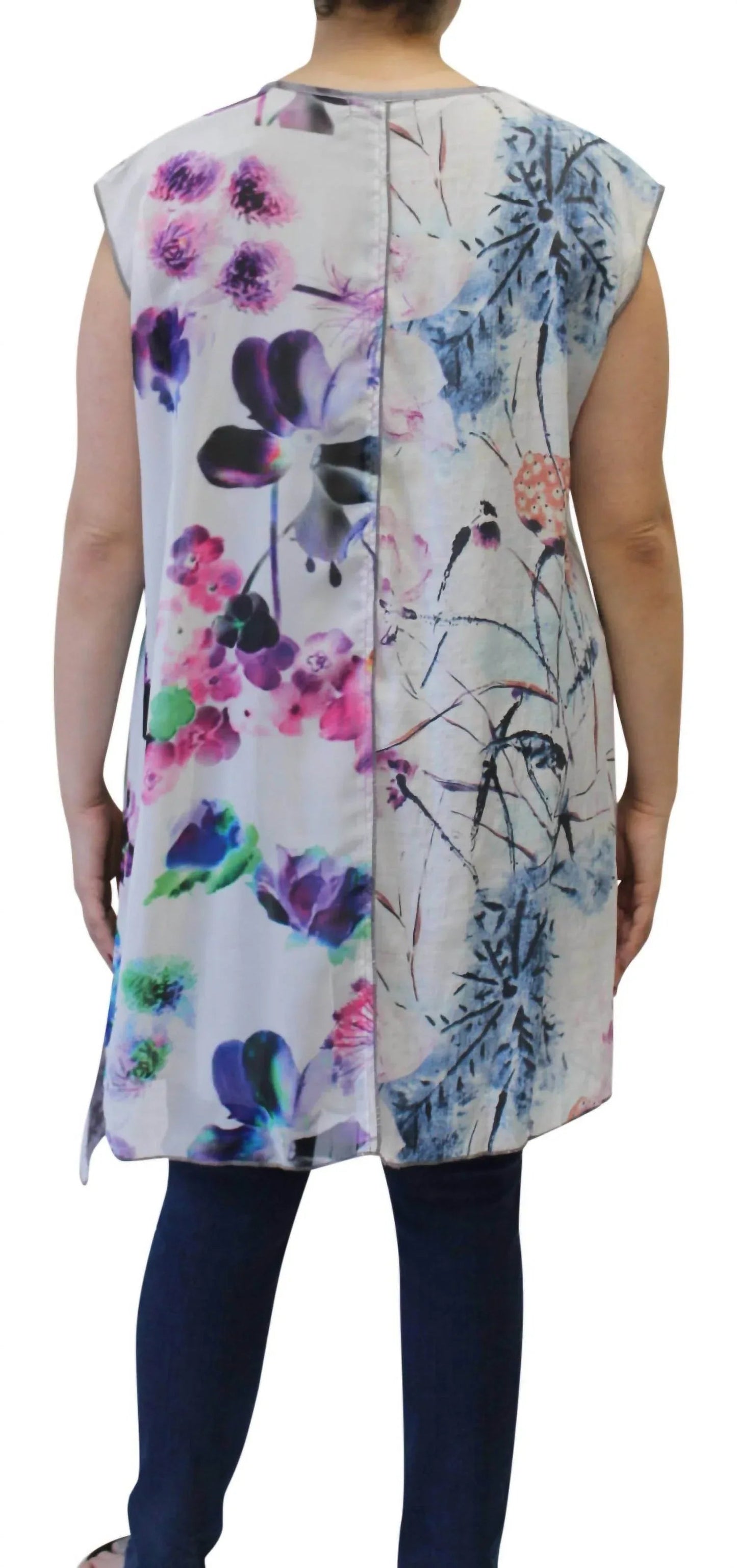 Blumen-Patchwork-Top ohne Ärmel