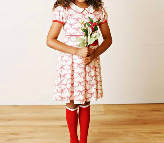 Kinderkleid mit Schleife und Babypfalten