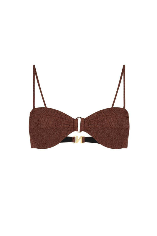 Women's Ondas Crinkle Bandeau Bikini Top
