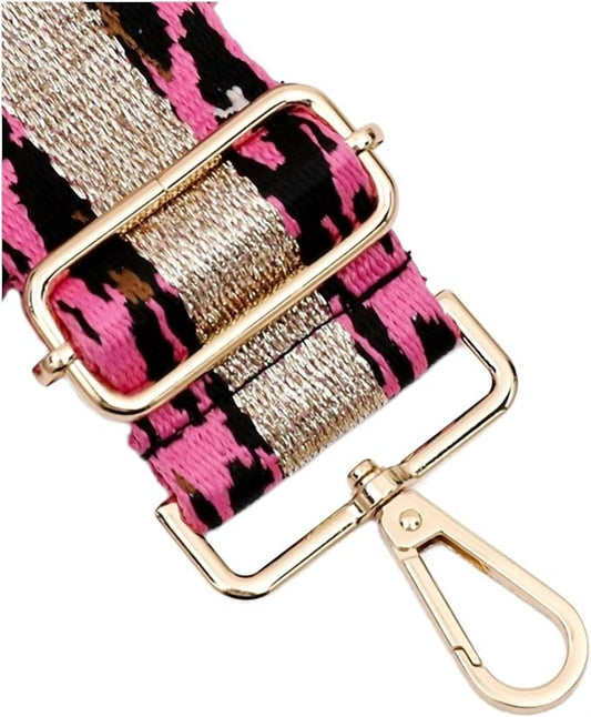 Women's Metallic Leopard Stripe Crossbody Bag Strap