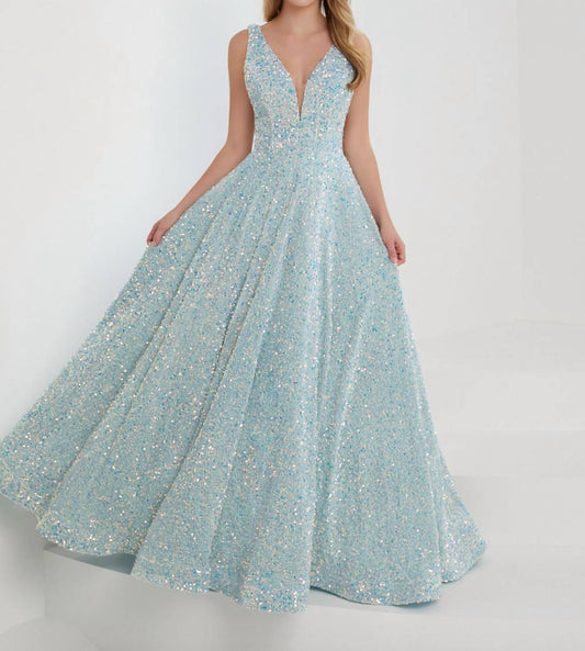 Tiffany Plüsch Pailletten Ballkleid