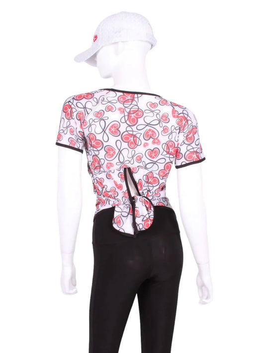Women's Tie Back Short Sleeve Tennis Tee