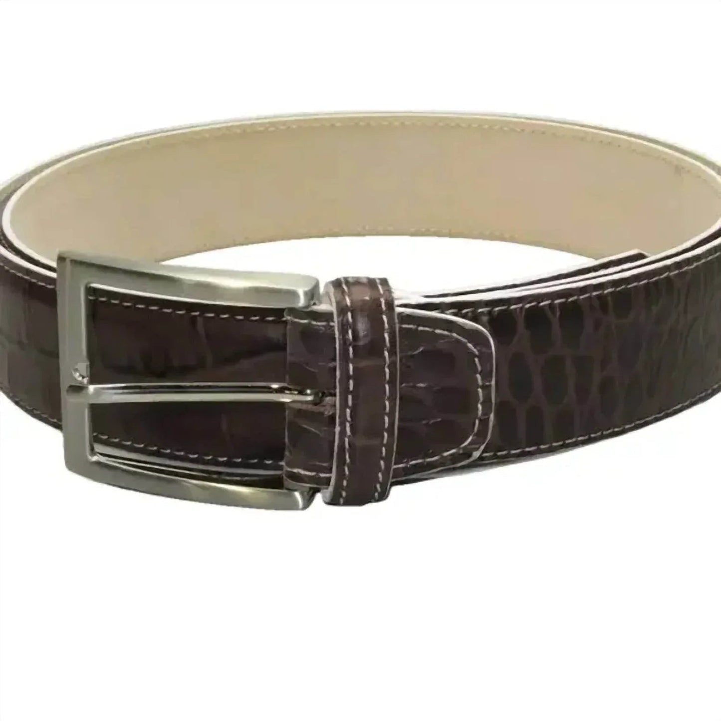 Herren Leder Alligator geprägter Gürtel