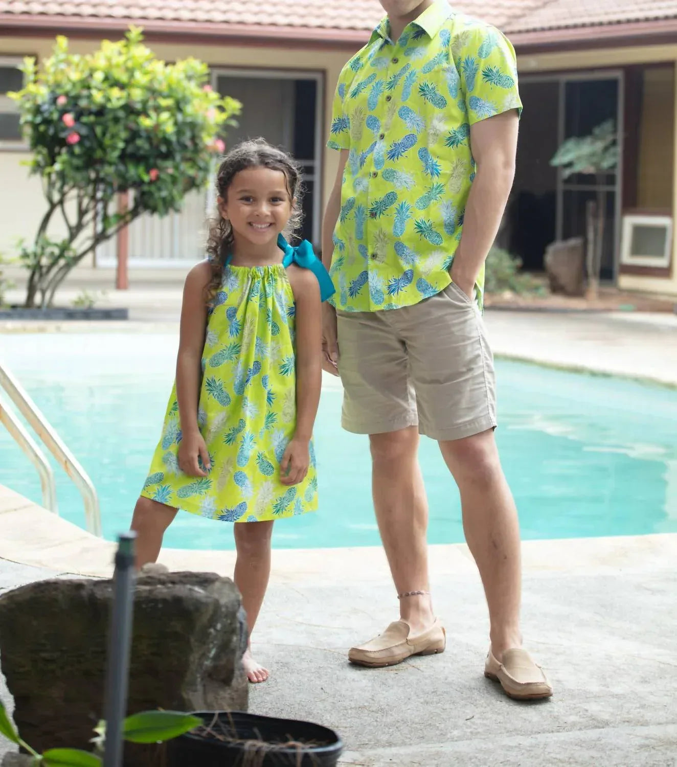 Herren kurzärmeliges Aloha-Shirt "Kalani" mit Ananas-Print