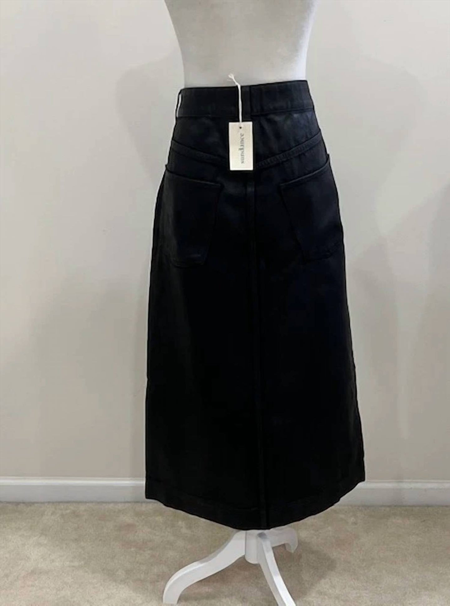 Stetten beschichteter Jeans-Midirock