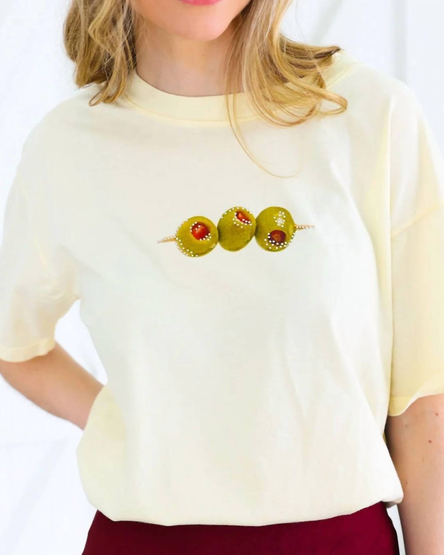 Olive Cropped tee