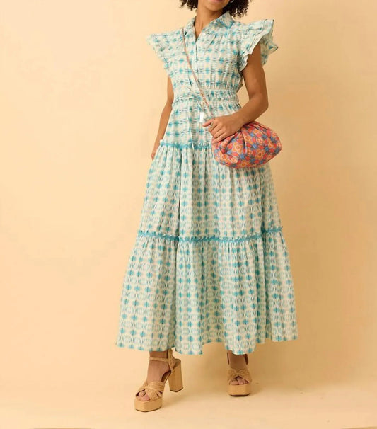 Flutter Sleeve Maxi Dress