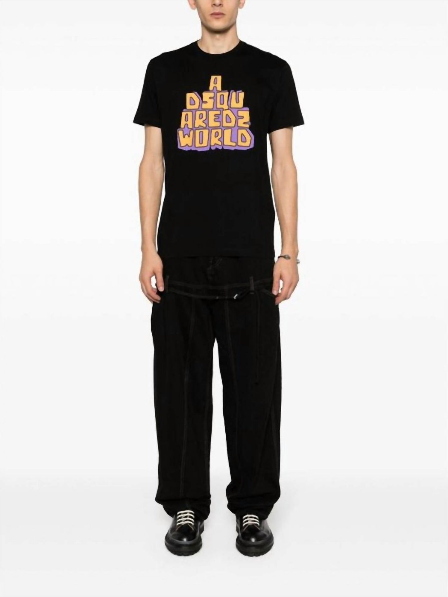 T-Shirt mit Reverse World Cool Fit Logo – Übergröße