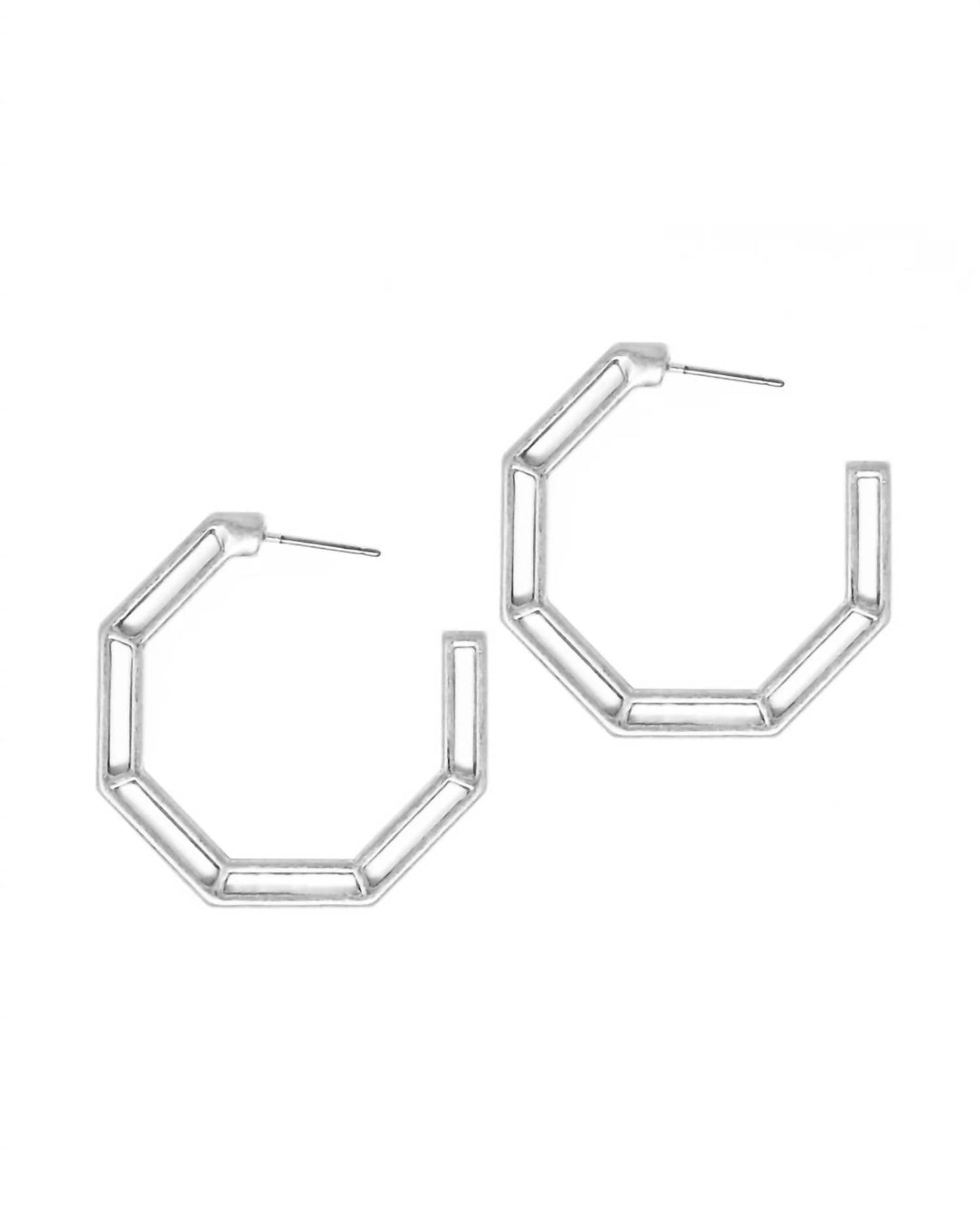 Ohrringe Damen Octagon Hoop
