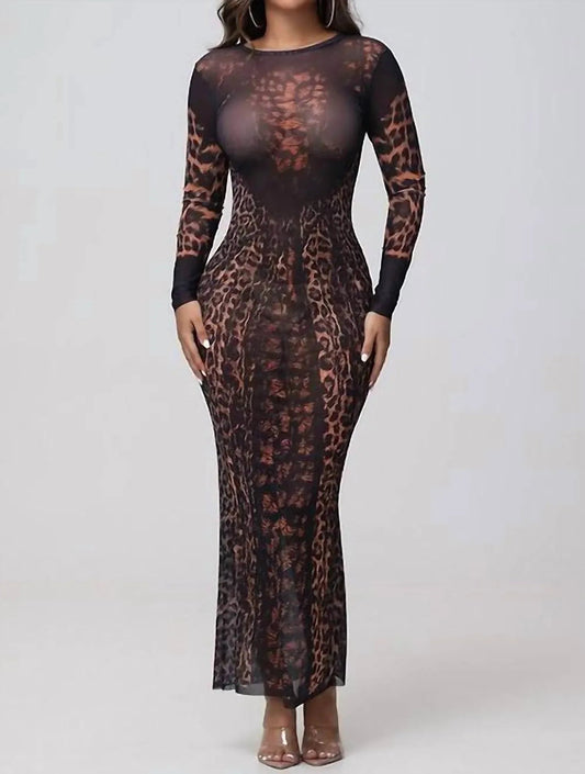Wild Intensions Mesh Maxikleid