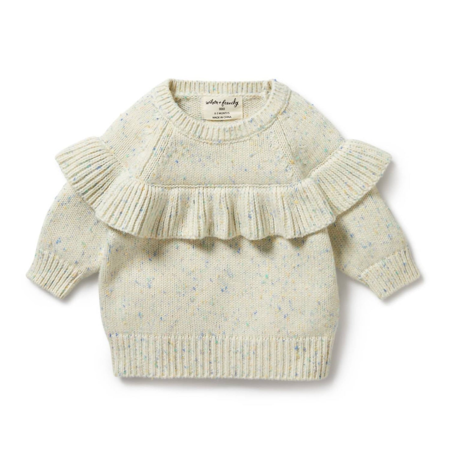 Gestrickter Rüschenpullover für Kinder