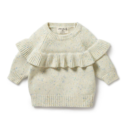 Gestrickter Rüschenpullover für Kinder