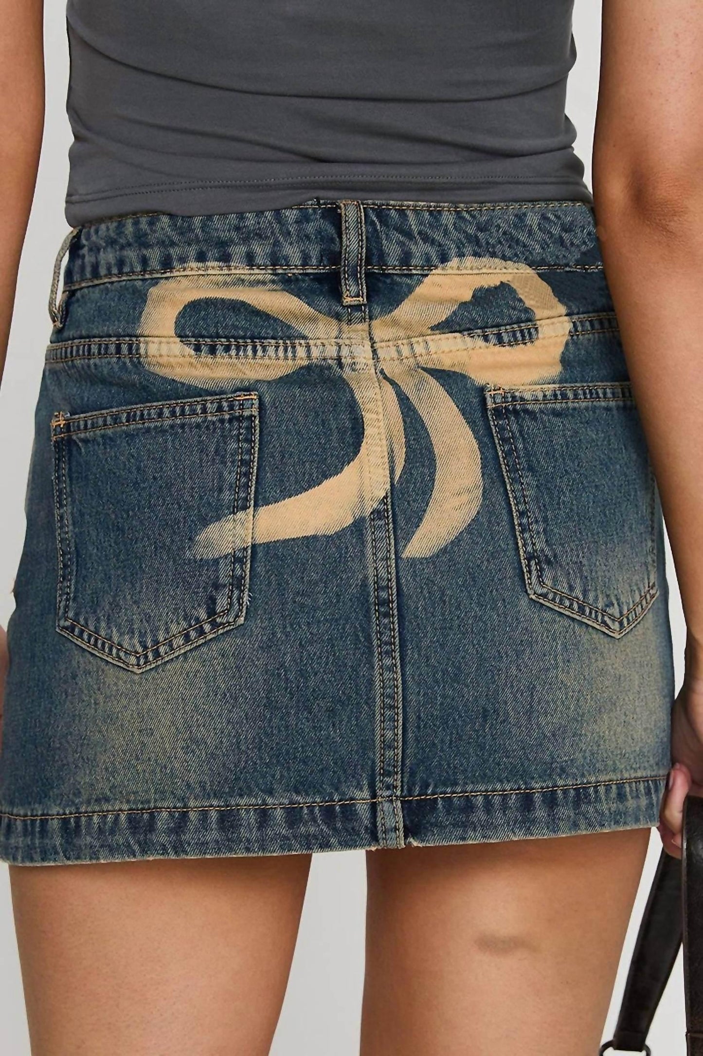 Ribbon Stamp Mini Skirt