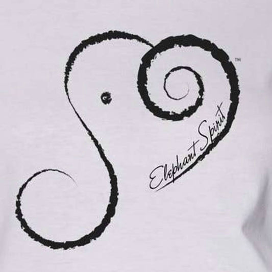 Womens Elephant Spirit Long Sleeve Scoop Neck Tee