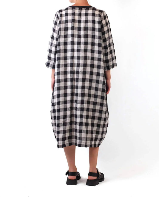 Gingham-Midikleid