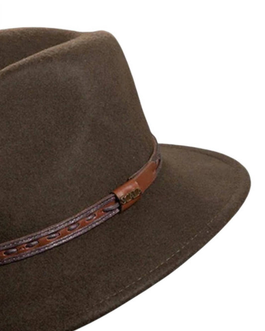 Women's Safari With Leather Crushable Hat
