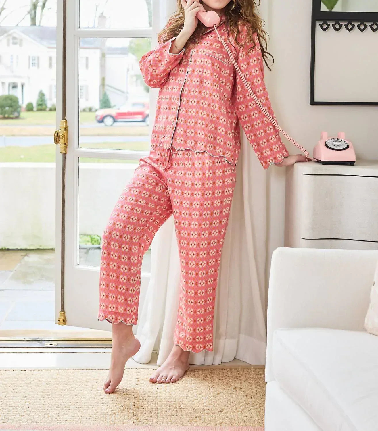 Pyjama-Langset mit Wellenkante