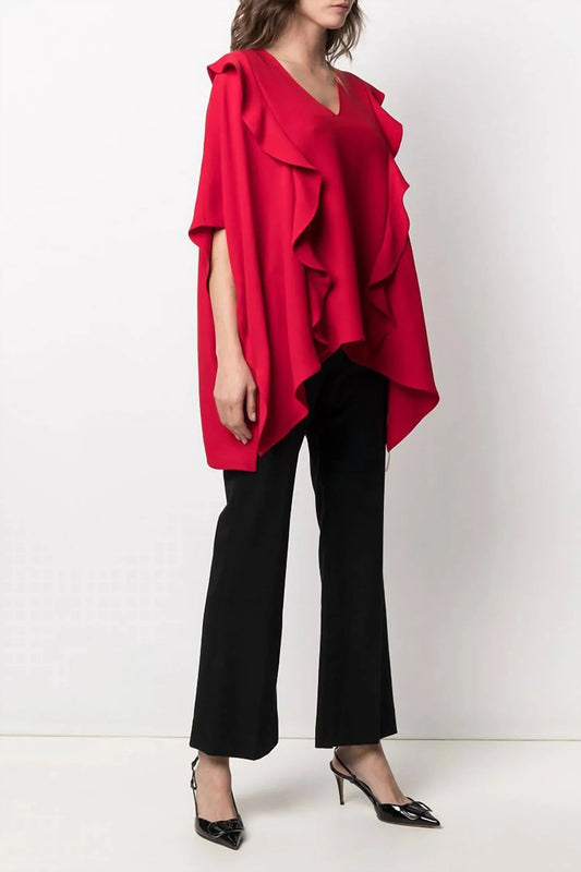 Draped Ruffle Blouse