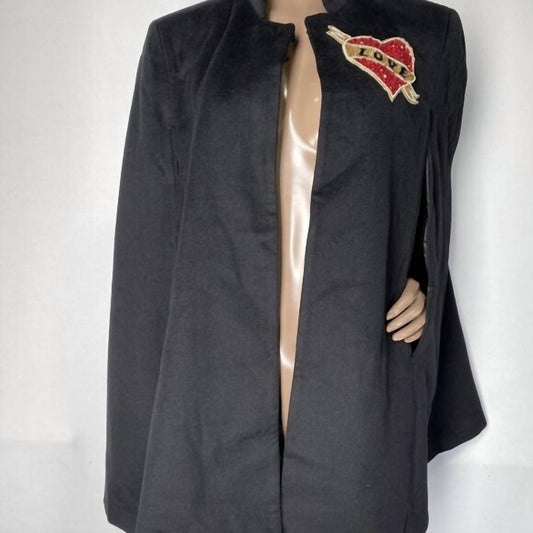 Women's Couture Embellished Heart Cape