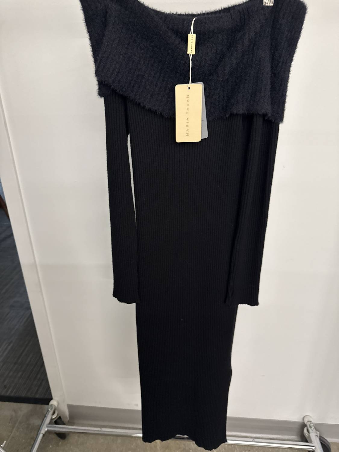 Damen Bardot Maxikleid