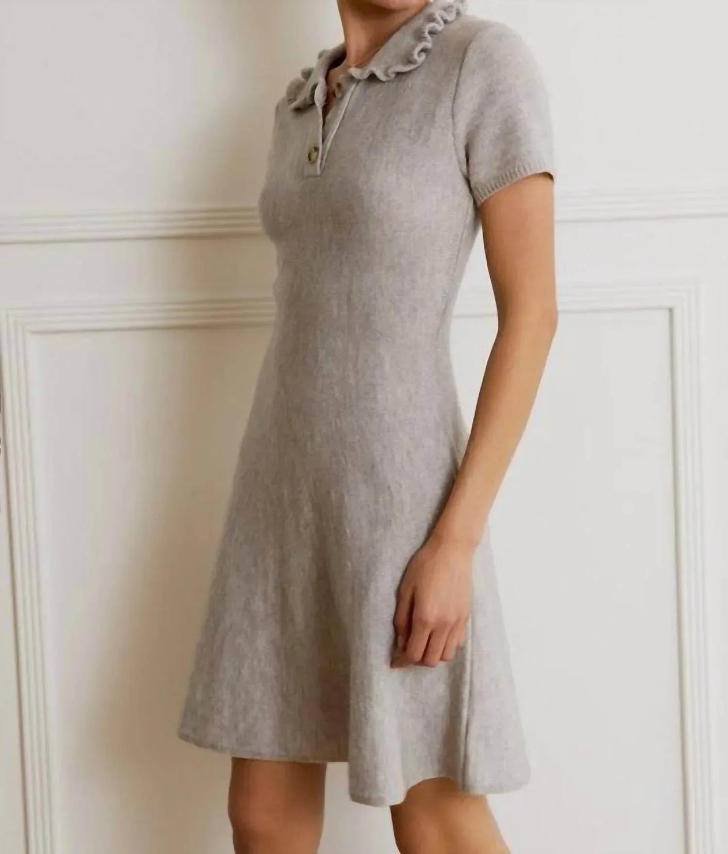 Polo-Minikleid mit Rüschen