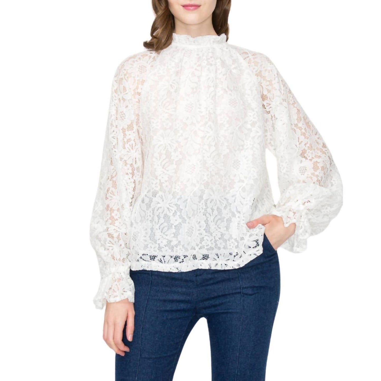 Vintage Floral Lace Blouse