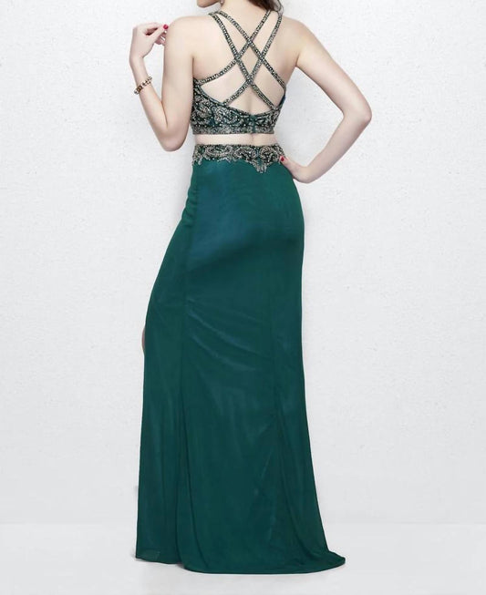 Zweiteiliges langes Abendkleid