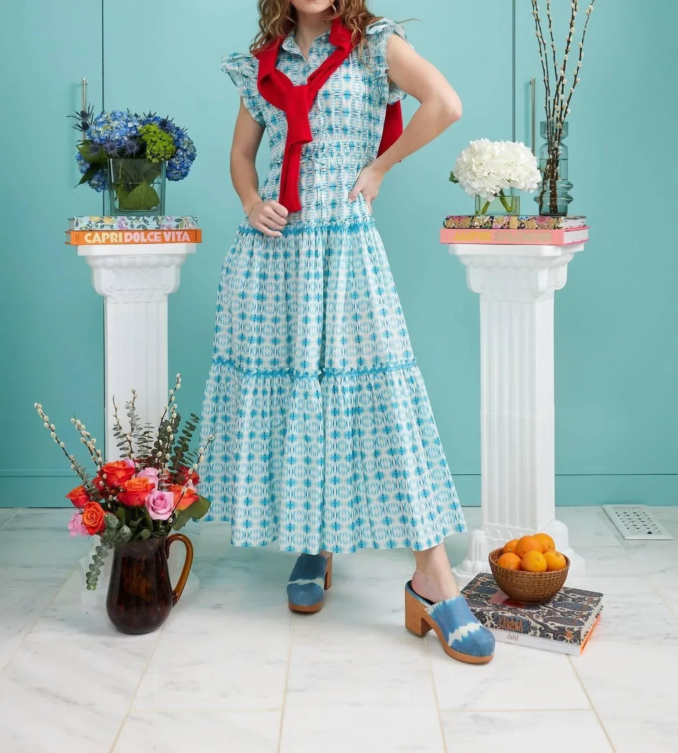 Flutter Sleeve Maxi Dress