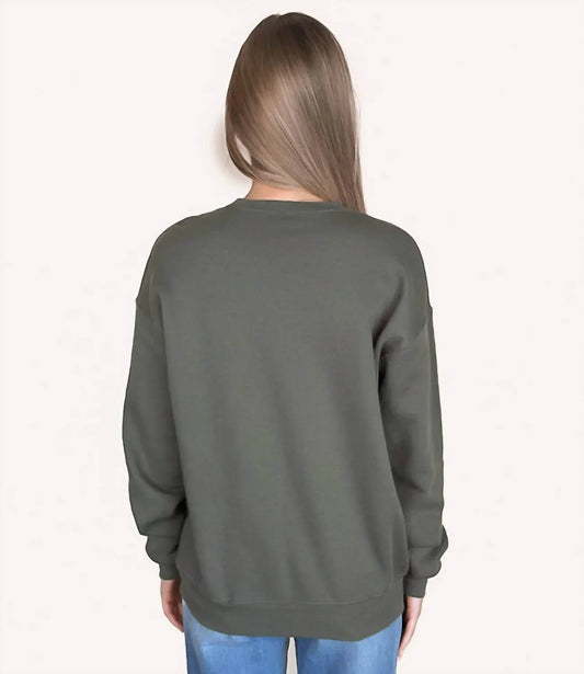 Embroidered Fleece Sweatshirt
