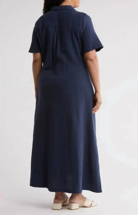Button Up Tie Front Dress