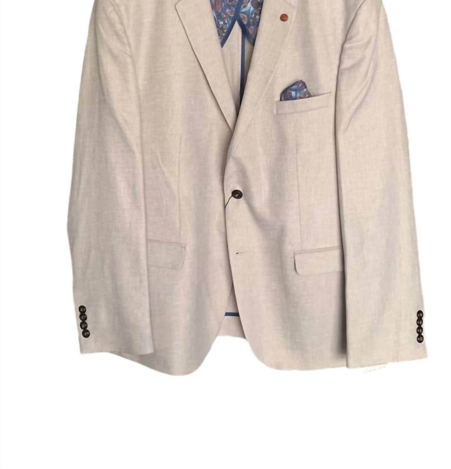 Herren-Baumwoll-Blazer „Bold Spot“ mit Blumenfutter aus Seide