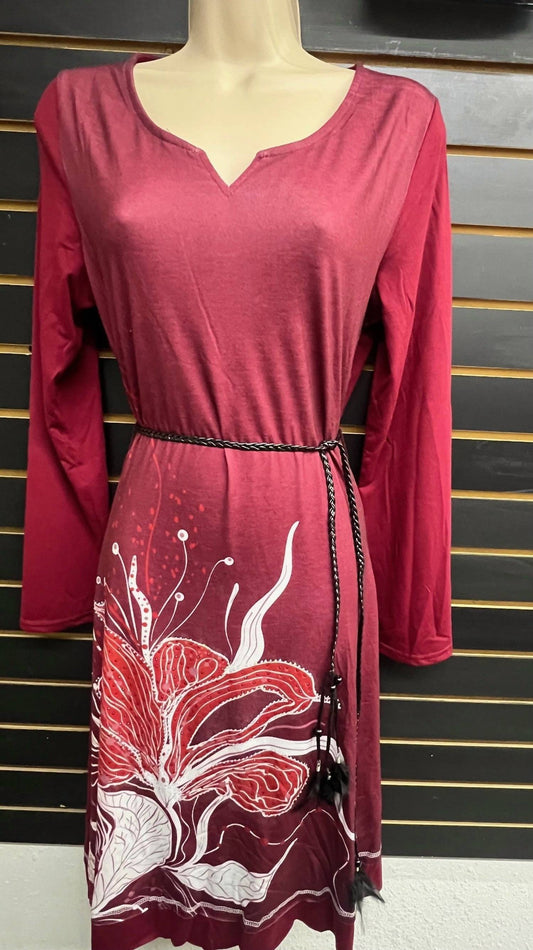Women's Belted Beauty Jersey Dress