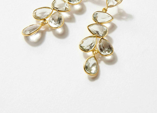 Women's Multi Drop Gemstone Earrings
