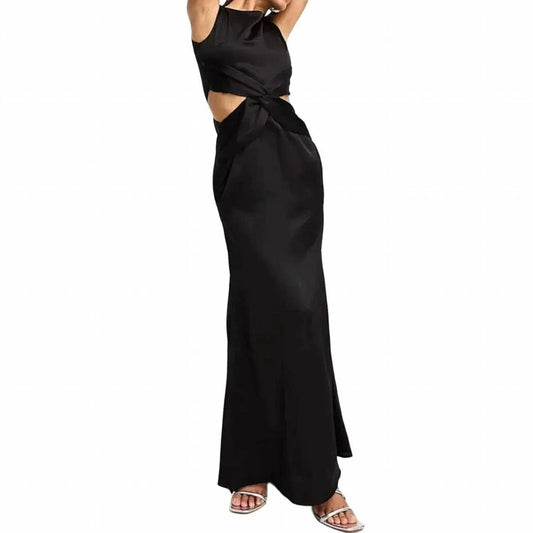 Deep V Back Maxi Dress