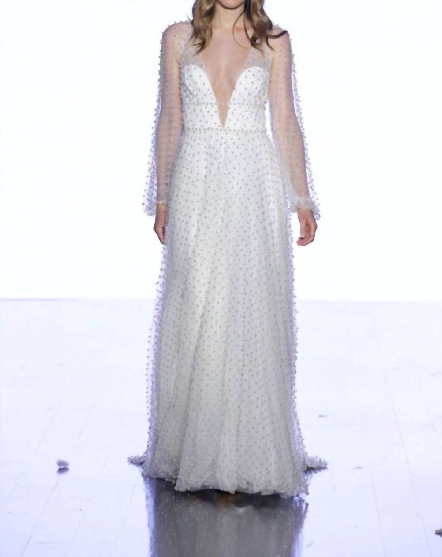 Pisces Pearl Studded Wedding Dress