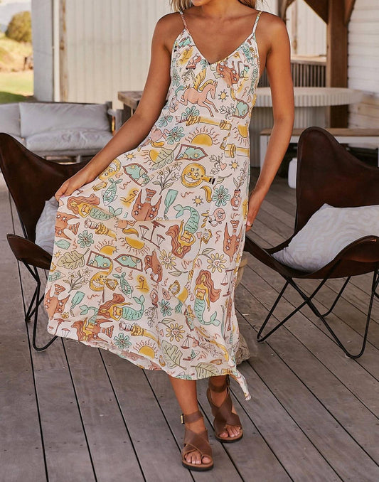 Fantasy Print Porter Slip Dress