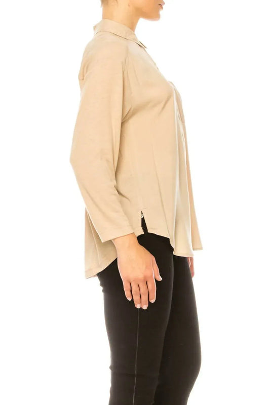 Double-fabric Long Sleeve Shirt