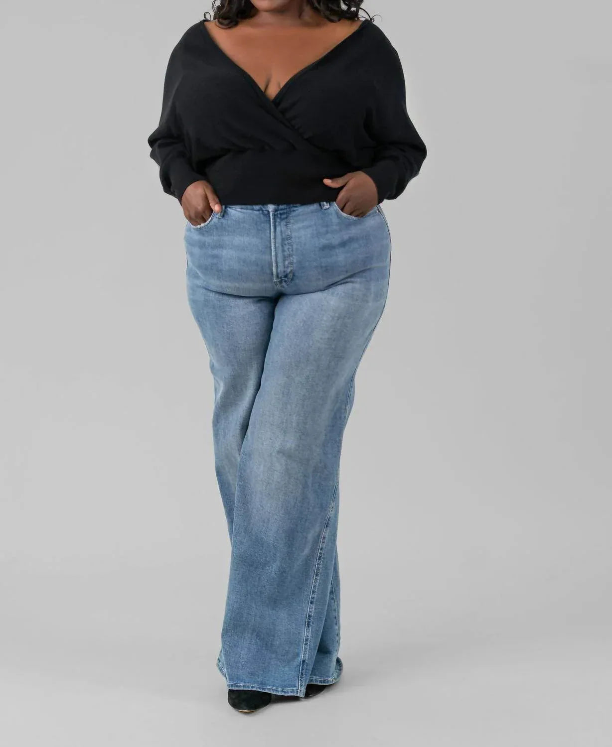 Mullein Cotton Wrap Sweater - Plus Size